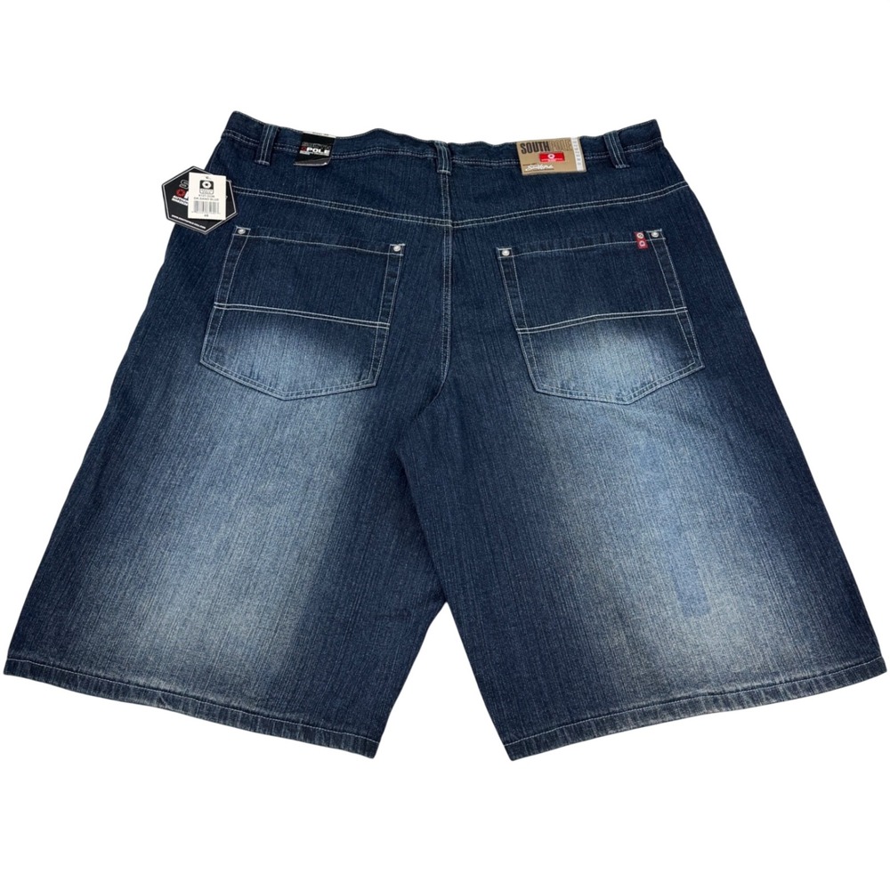 NEW Y2K Southpole Authentic Denim Red Tab Shorts Mens 48 Baggy Streetwear NWT - Picture 2 of 16